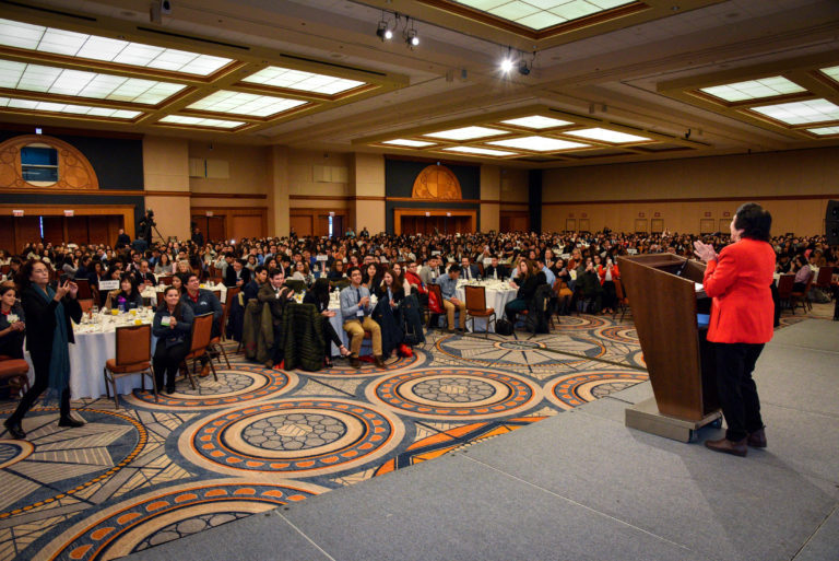 Dolores addresses audience